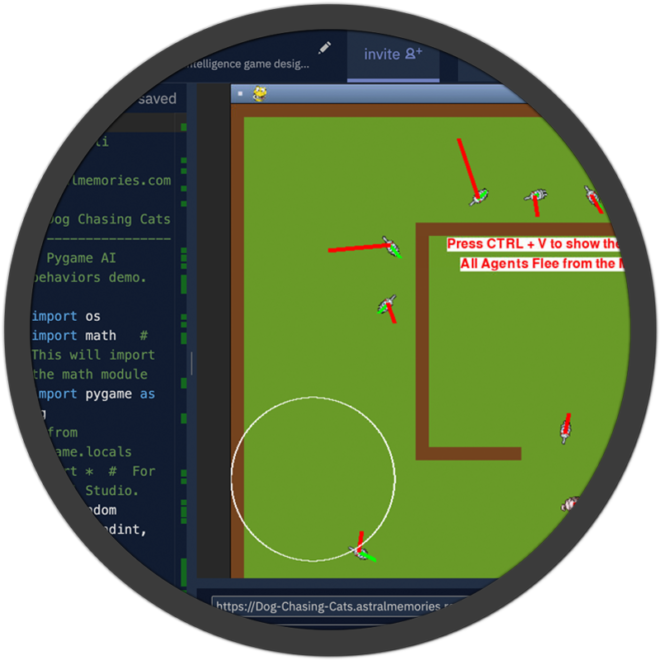 Dog Chasing Cats - Pygame